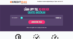 Desktop Screenshot of kreditidag.se