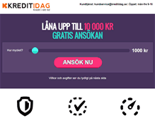 Tablet Screenshot of kreditidag.se